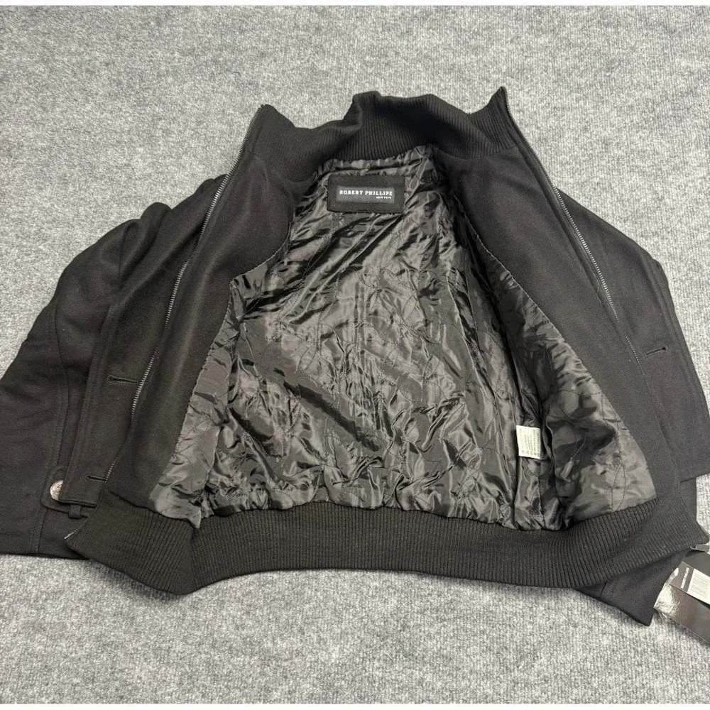 VTG Robert Philippe Women's Small Black Double Breasted Wool Blend Jacket NEW - Picture 9 of 14